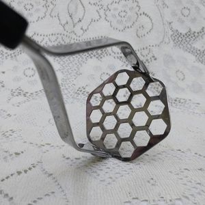 Rare 1950s Stanley Stainless Steel Curved Handle MCM Kitchen Utensil Masher